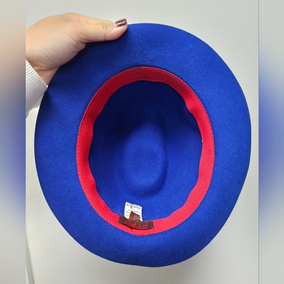 My Bob Use Your Head Mens Hat Cap Fedora FOLCO blue WOOL FELT RARE FIND - Picture 6 of 12